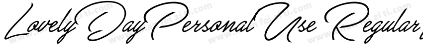 LovelyDayPersonalUse RegularLoveya字体转换